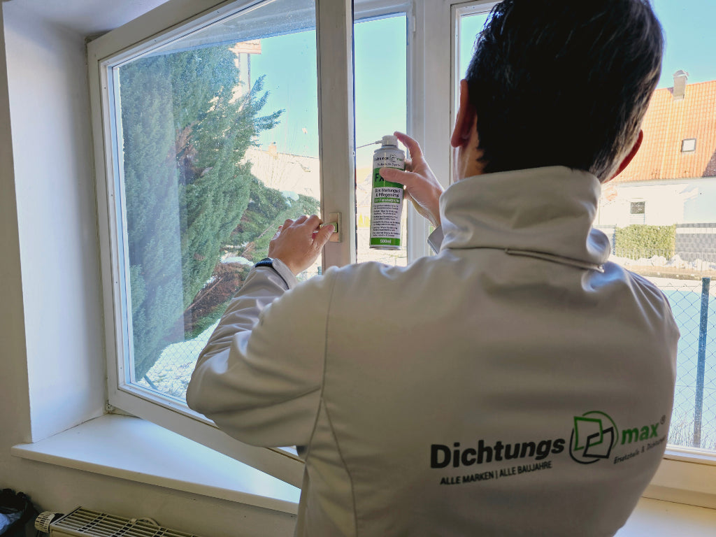 Pflege der Mechanik eines Fensters