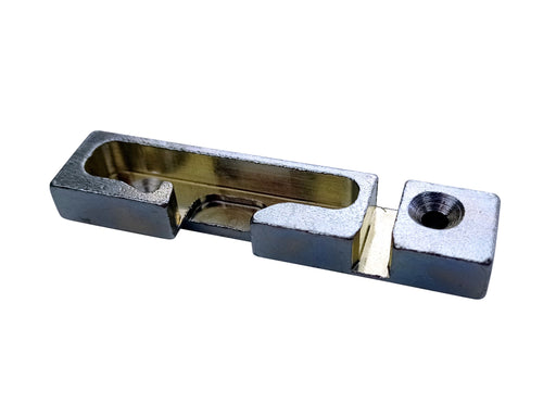 Tilt striker / tilt striker plate suitable for Roto R509 E44 narrow back, left, 77x17mm, silver, Dichtungsmax® quality replica in industrial quality